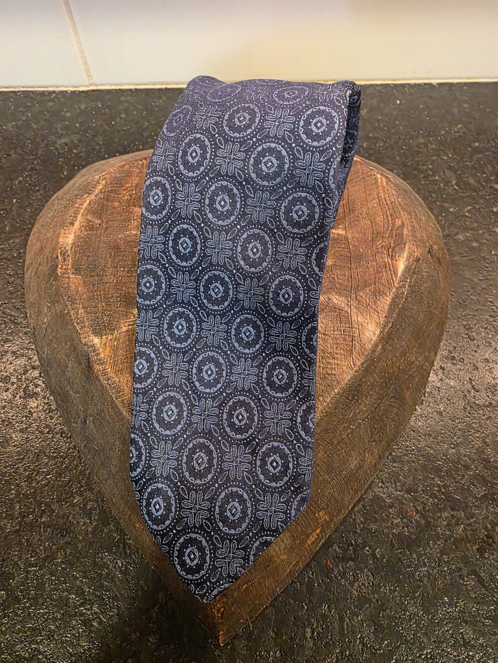 Christian Dior Men's Blue Patterned Tie